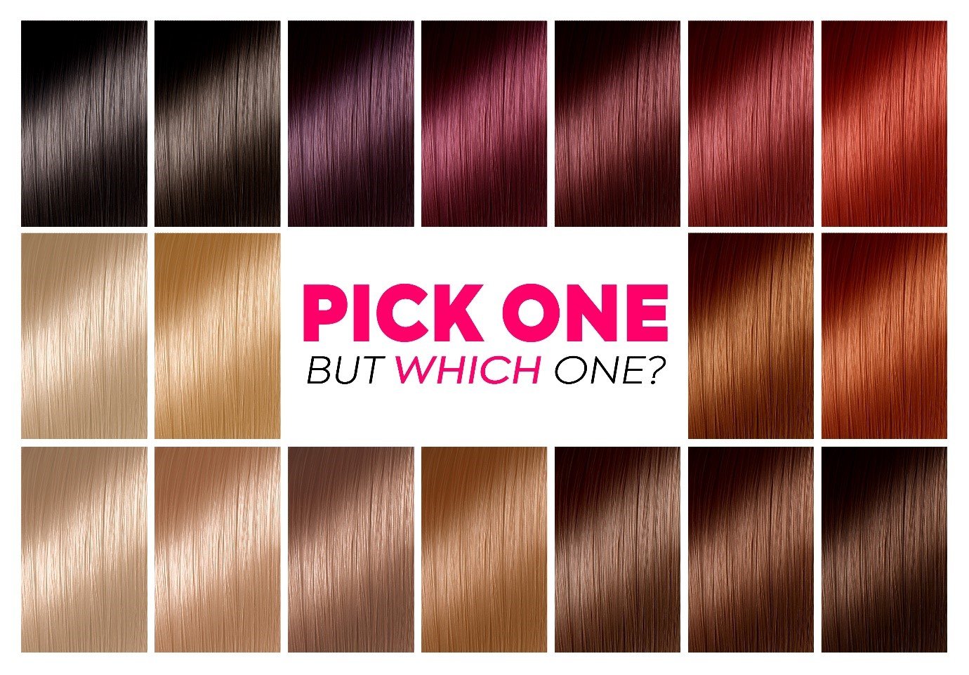 Hair Dye Colour Chart