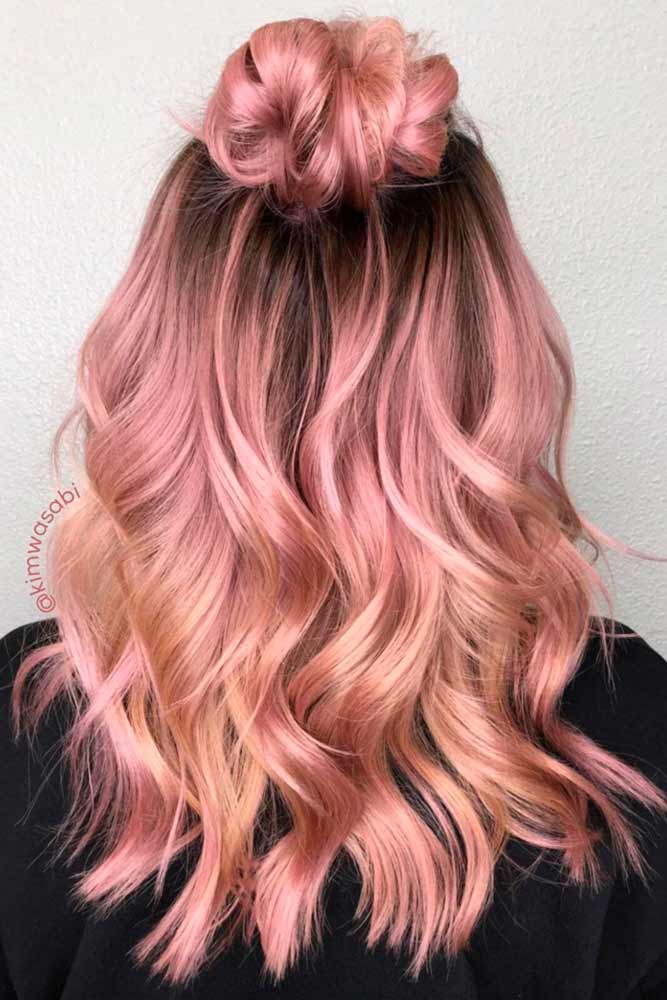 sweet-strawberry-blonde-hair-rainbow-rose-gold-copper-wavy-balayage