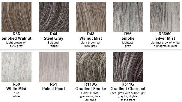 Shades Of Grey Hair Color Chart