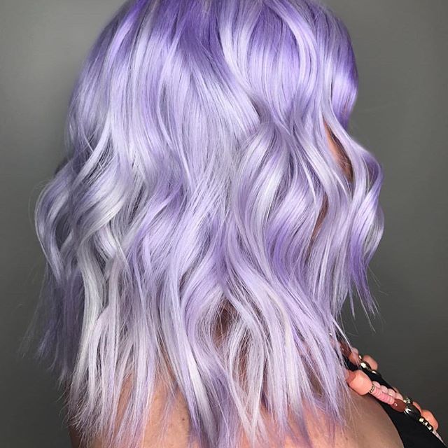 Lavender and Platinum create such a delish color confection! Hair ...