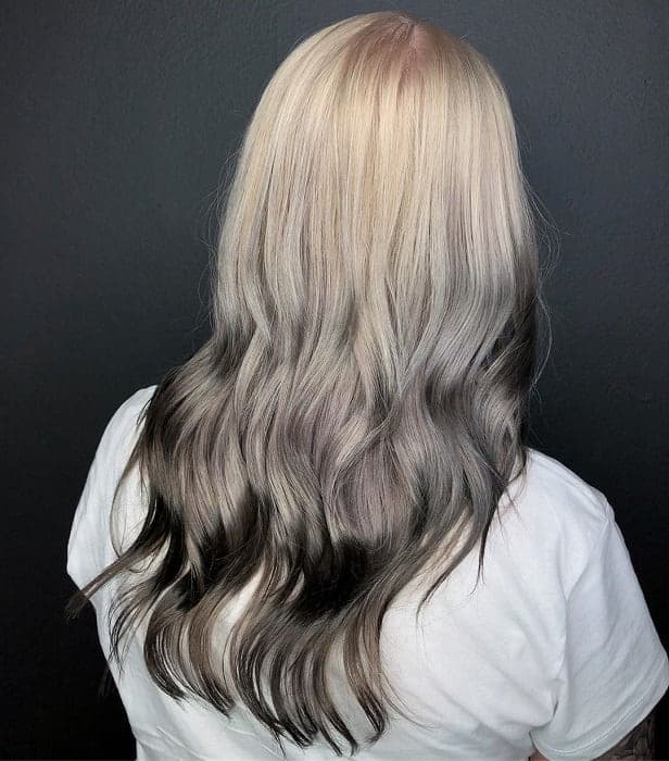 blonde reverse ombre hairstyle