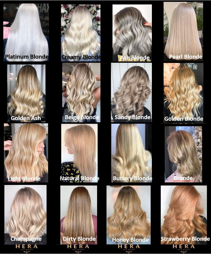 different types of blonde hair
