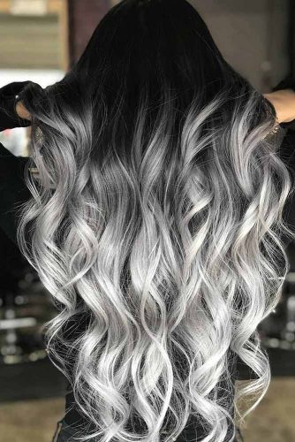 Salt And Pepper Ombre With Graphite Undertone #saltandpepperhair #ombre