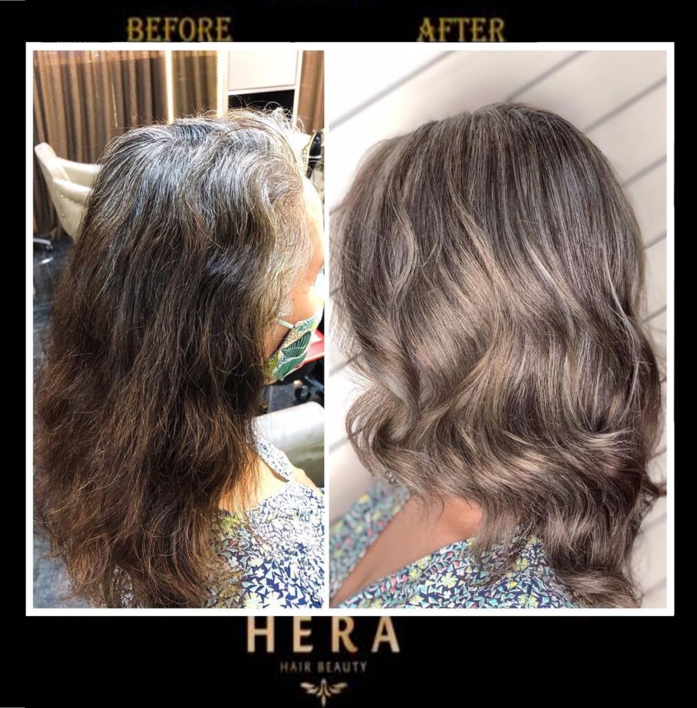 Herringbone Highlights are the Latest Technique to Embrace Your Greys