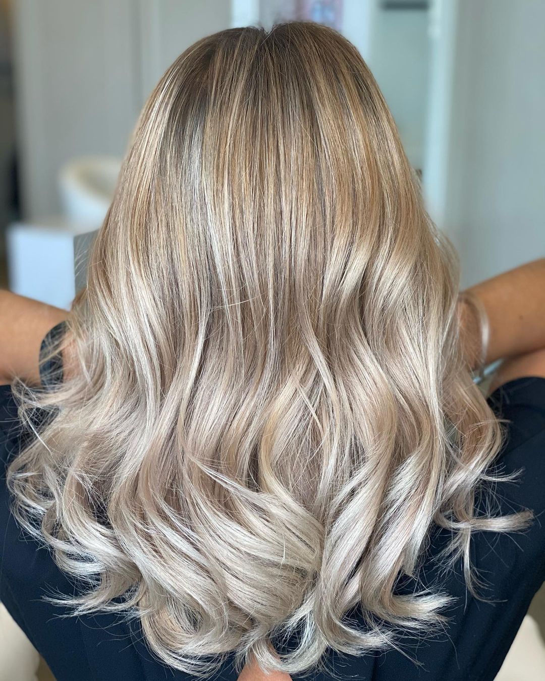 Cool blonde balayage, toned — Hera Hair Beauty Singapore