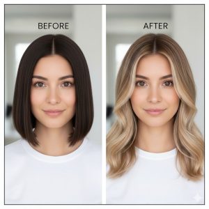 Delicate Features before and after highlights